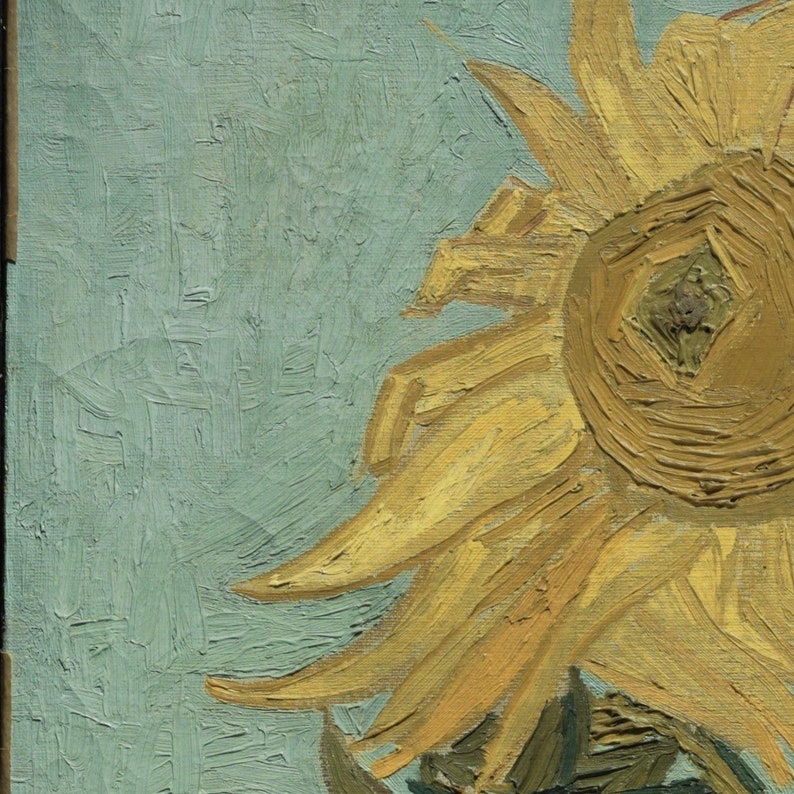 Van Gogh Sunflowers 1889 Fine Reproduction Large Fine Art Etsy
