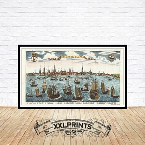 Amsterdam 1685 Map Print: Antique City View, Fine Art Reproduction