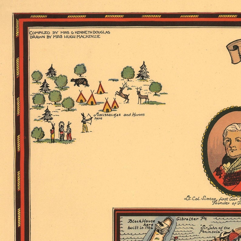 detail of the map from the top left corner