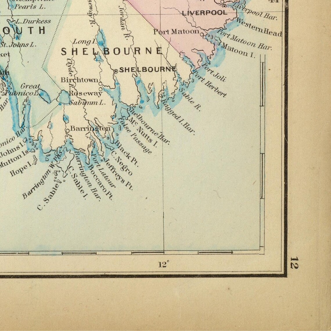 Old Map of Maine 1874 Rare Map Antique Map Fine - Etsy
