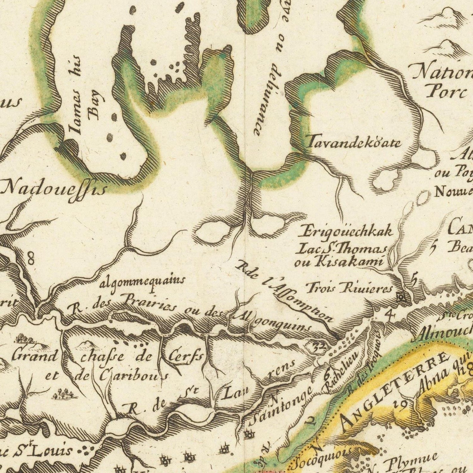 Old Ancient Map of Canada 1664 Rare Map Fine Reproduction Etsy