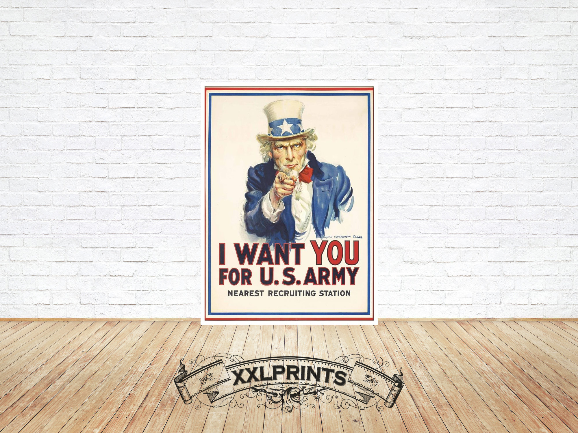 Poster I Want You US Army: Gicléekunstdruk James Montgomery Flagg