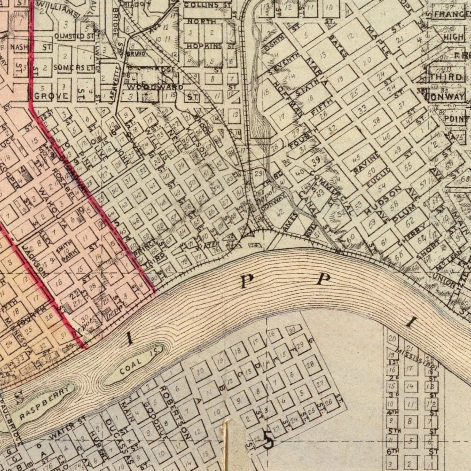 Old Map of St. Paul 1874 Antique Map Rare Map City Plan - Etsy