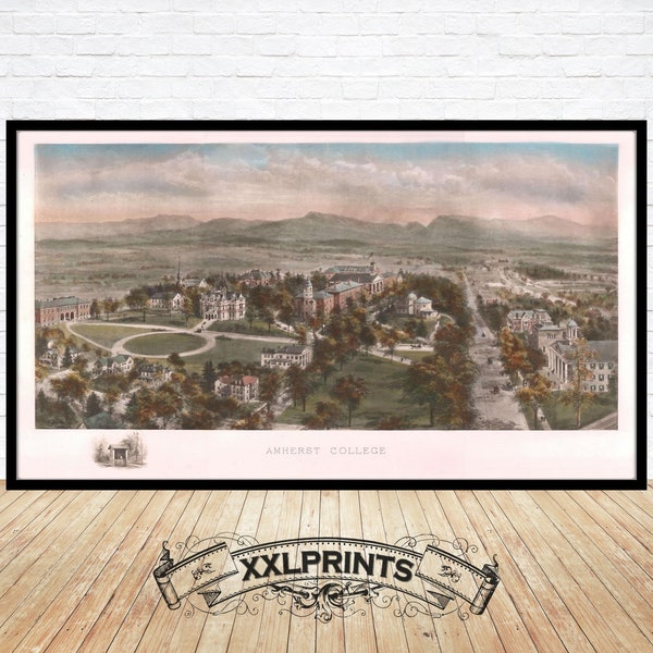 Amherst College Map - Etsy
