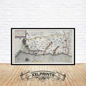 Impresión del mapa de la tribu Aser: 1590 Israel, Galilea Occidental Reproducción de Bellas Artes