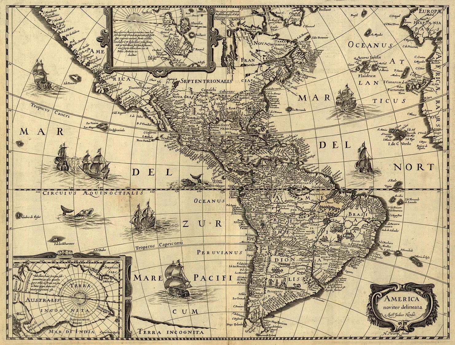 1637 South America Map: Rare Fine Art Print, Antique Decor - Etsy