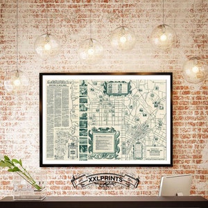 1940s Los Angeles & Hollywood Map Print: Vintage Fine Art Reproduction
