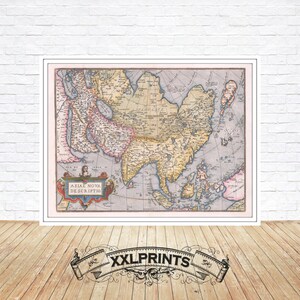 Ancient Asia Map Print, 1584: Fine Art Reproduction