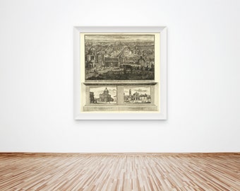 Roman Forum Print: Antique Rome Perspective View, 1704