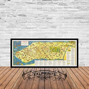 Mapa antiguo de Manhattan, ciudad de Nueva York, mapa del siglo XIX, reproducción fina, mapa grande, impresión de bellas artes, decoración antigua, impresión de mapa de gran tamaño