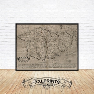 Ancient Corsica Map Print: 1600s Fine Art Reproduction