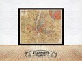 Budapest Map Print: 1920 Antique City Plan, Fine Art Reproduction product logo