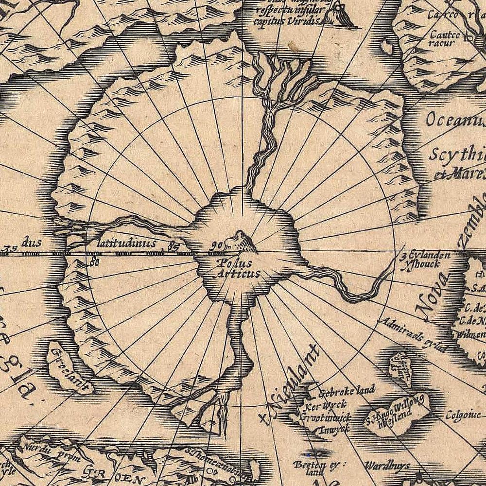 Ancient Map of the North Pole 1630 Rare Map Old Fine - Etsy