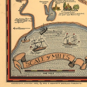 detail of the map from the bottom left corner