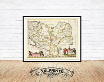 1638 Tartary Map Art Print: Rare Ancient Fine Art Reproduction