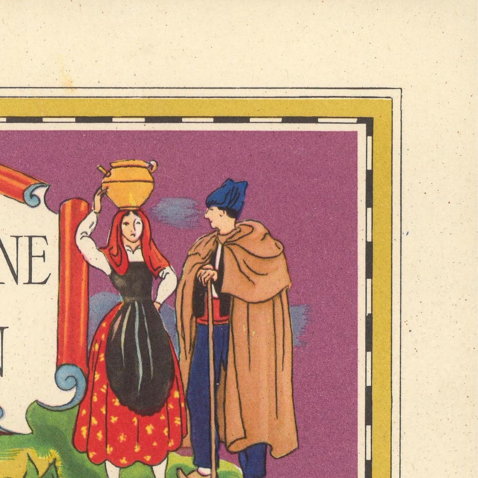 Old Pictorial Map of Gascony and Béarn 1951 Provinces of Etsy