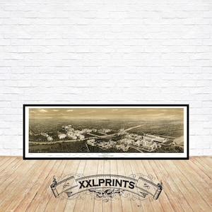 University of Iowa Map Print: 1930s Bird's Eye View