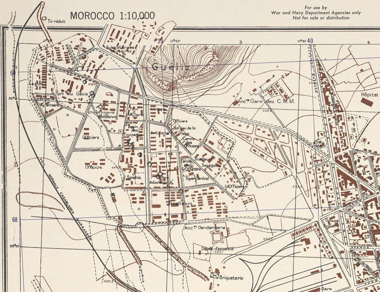 Old map of Marrakech Morocco 1935 fine reproduction | Etsy
