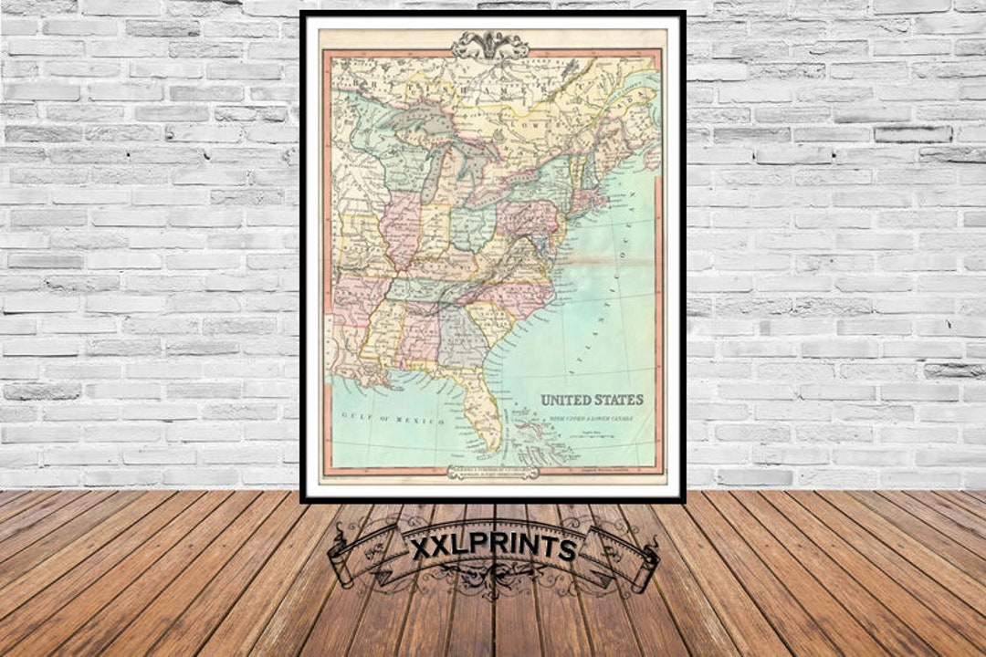 Old Map of United States 1850 - Il 1080xN.1731406982 Mi3t 