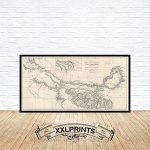 Stara mapa Tybetu i Nepalu, 1875, antyczna mapa, bardzo rzadka, doskonała reprodukcja, duża mapa, wydruk artystyczny, wydruk mapy w dużym formacie