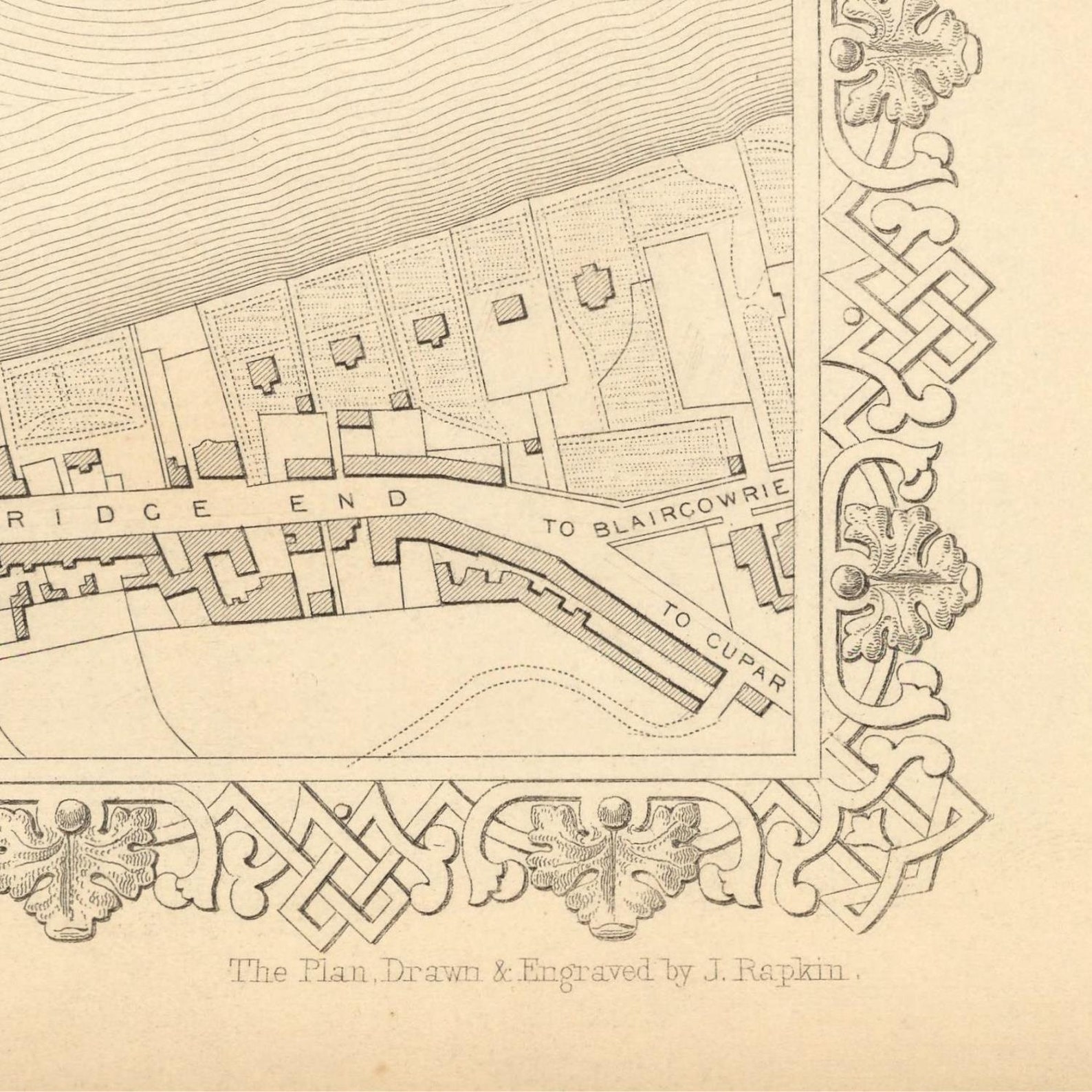 Old Map of Perth 1851 City Plan Antique Map Fine Etsy