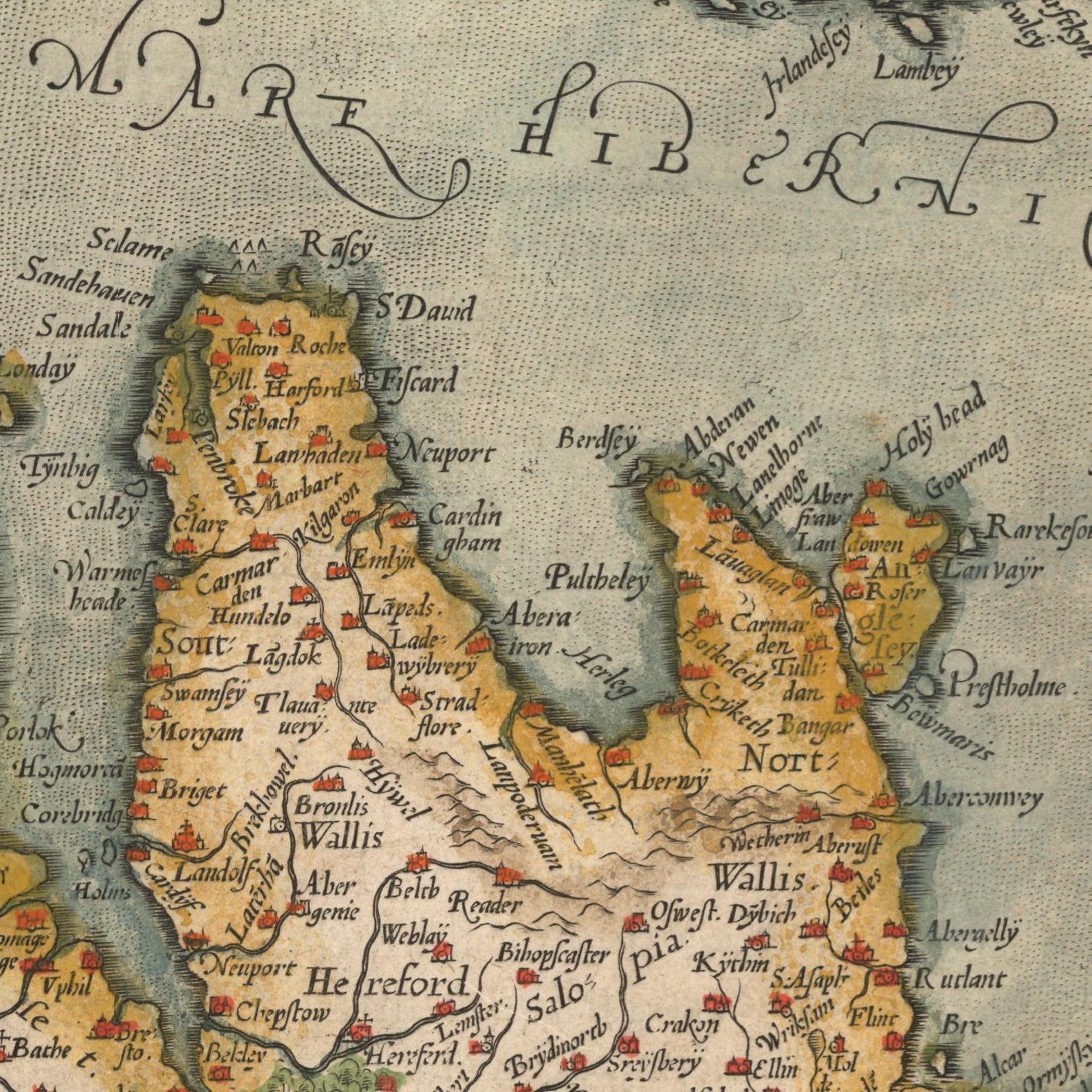 Old map of England Scotland Ireland 1574 extremely rare | Etsy