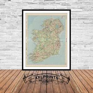 Antique Map of Ireland: 19th Century Fine Art Print