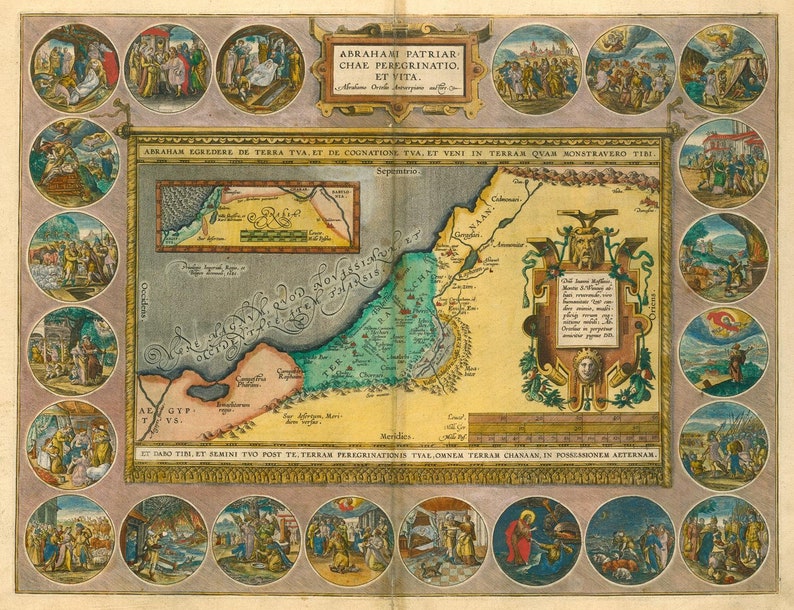 Antike Karte von Kanaan Heiliges Land 1601 extrem seltene | Etsy