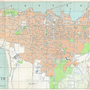 Old Map of Beirut Lebanon 19th Century City Plan Fine - Etsy