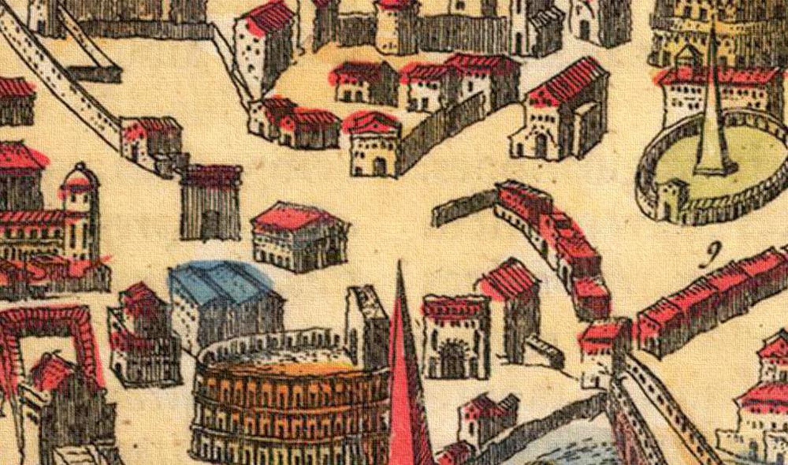 Antique Map of Rome: 16th Century Fine Art Print - Etsy