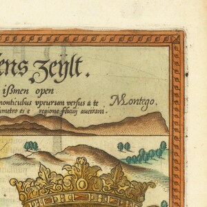 detail of the map from the top right corner
