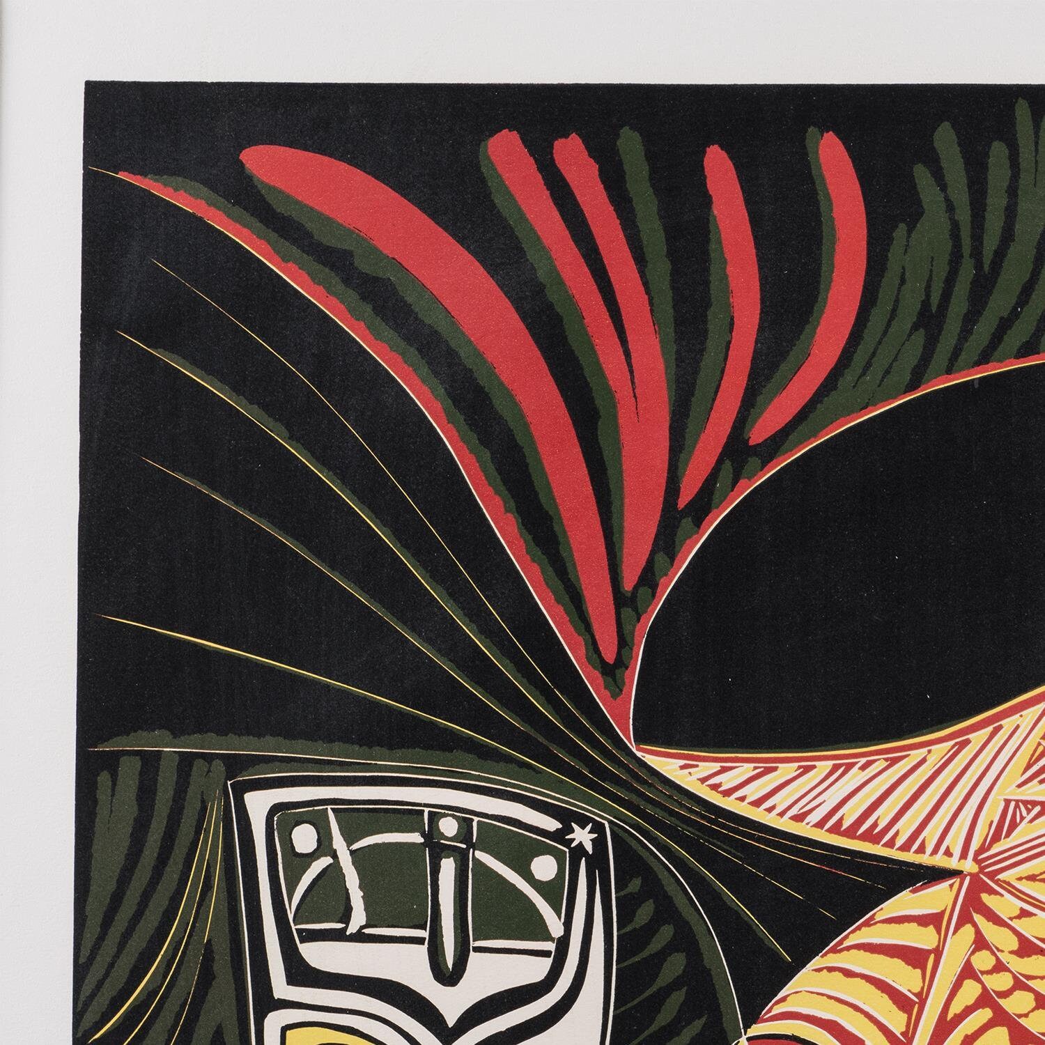 絵画　ピカソ　ジクレー版画 パブロ・ピカソ『母と子』ジクレー 【絵画 額付 新品 版画