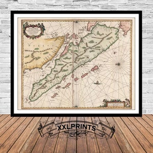 Ancient map of Sumatra, Malaya, Singapore, 1659, extremely rare map, old map, fine reproduction, large map,fine art print,oversize map print