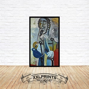 Pablo Picasso - Man with pipe, fine reproduction, fine art print