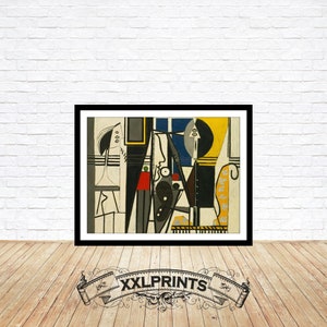 Pablo Picasso, Maler und Modell, 1928, feine Reproduktion, großformatiger Fine-Art-Druck, Oversize-Druck, Picasso-Wandkunst