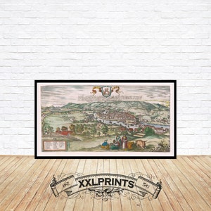 Bilbao Map Print: 1575 Ancient Perspective, Fine Art Reproduction