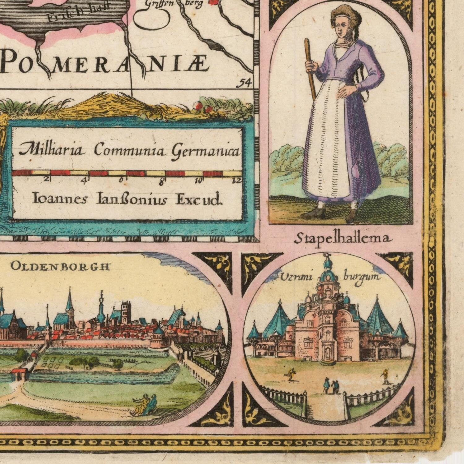 Ancient Map of Denmark 1629 Very Rare Map Fine Etsy