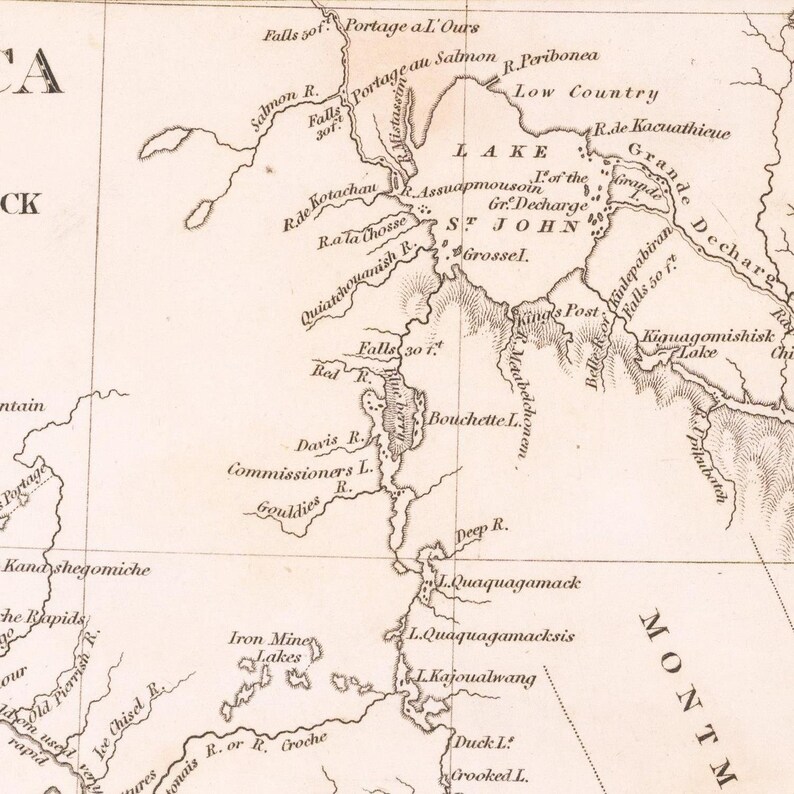 Old map of Lower Canada and New Brunswick large map fine art print antique map oversize map print 1832 fine reproduction