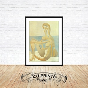 Pablo Picasso, Sitzender Badender, 1930, feine Reproduktion, hochwertiger Kunstdruck