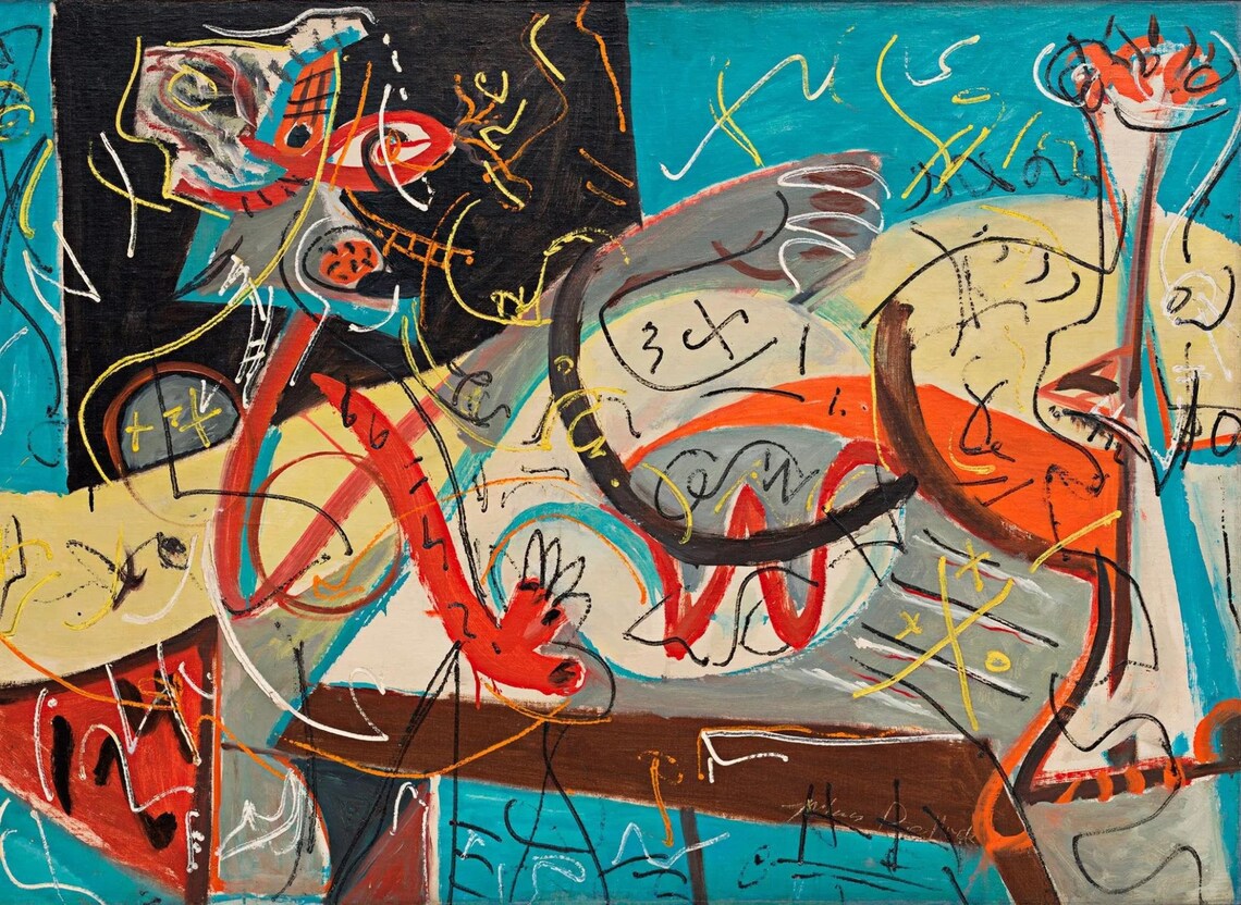 Jackson Pollock Stenographic Figure 1942 Fine Reproduction Etsy