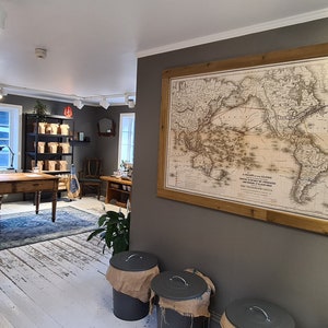 コーヒーが生産されている、または生産される可能性のある地域の古い地図、1872 年、コーヒー地図、精巧な複製、大きな地図、美術印刷物、特大の地図印刷物