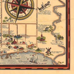 detail of the map from the bottom right corner