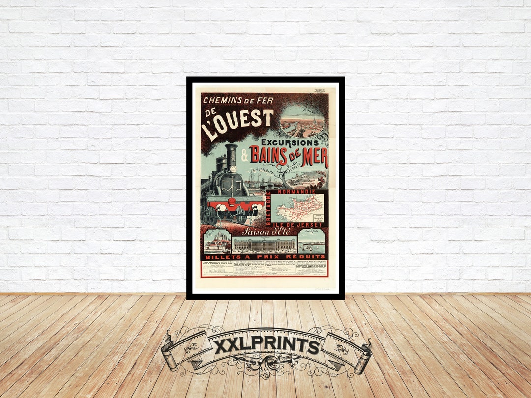Vintage Western Railways Poster: 1880s Travel Excursion Art Print - Etsy