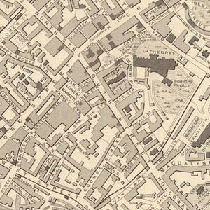 Exeter Map Art Print: 1851 Antique City Plan Reproduction - Etsy