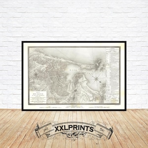 Old map of Cadiz, Spain, 1826, rare map, antique, fine reproduction, large map, fine art print, antique decor, oversize map print