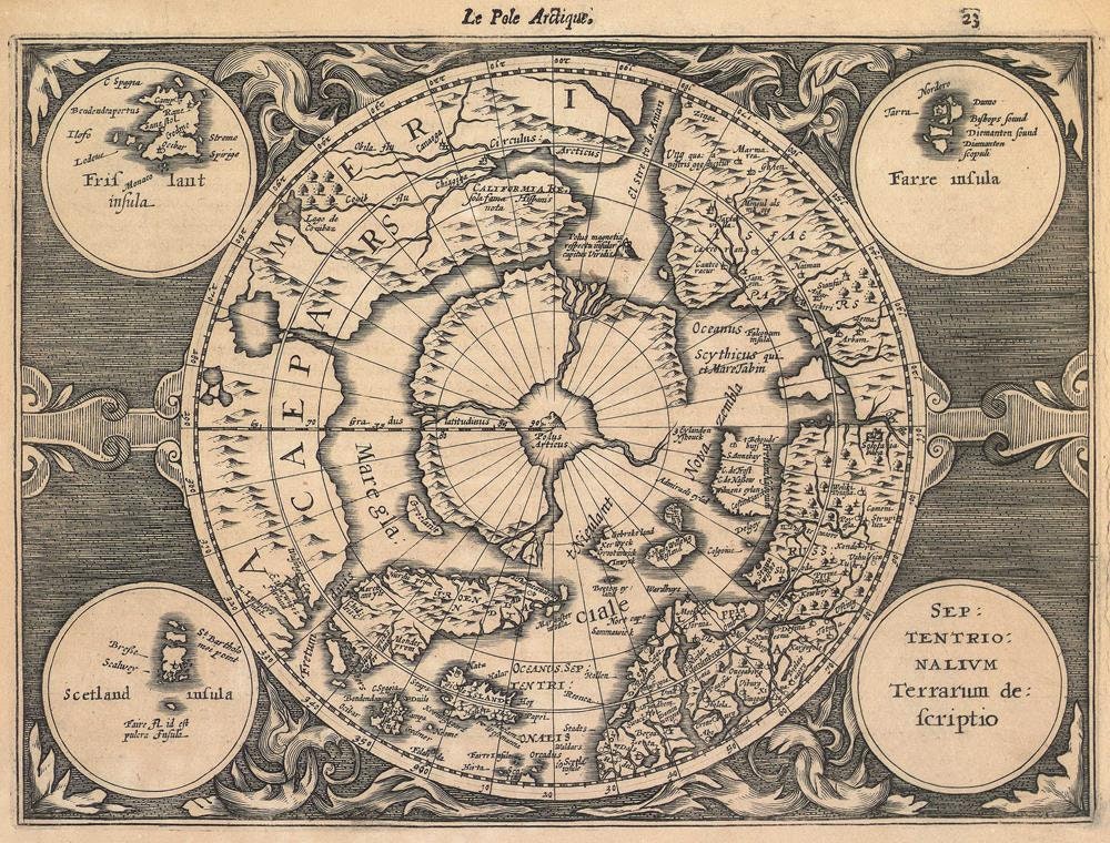 Ancient Map of the North Pole 1630 Rare Map Old Fine - Etsy