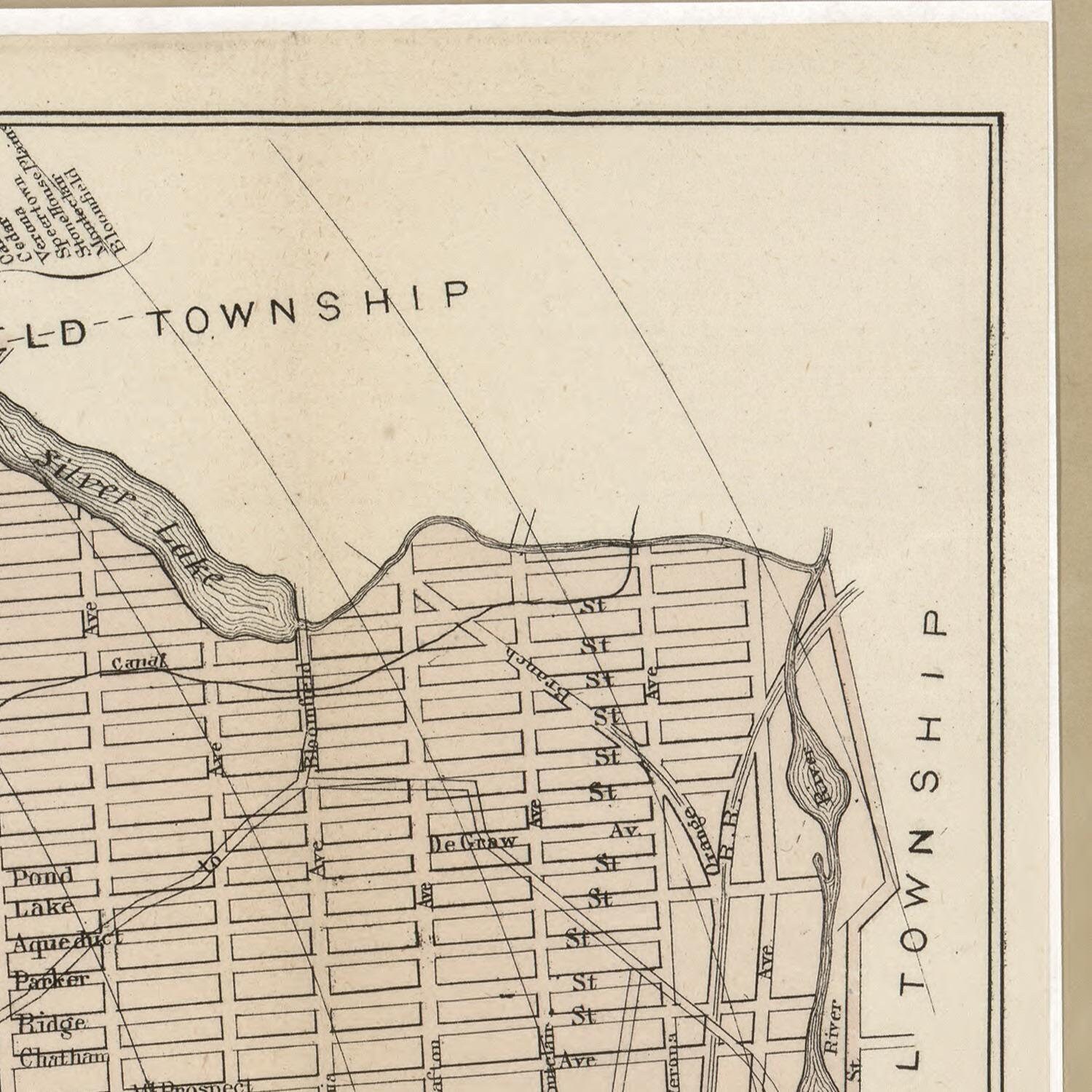 Old Map of Newark 1879 Antique Map Fine Reproduction Large | Etsy