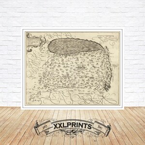 Mapa de la tribu de Judá de 1590: Impresión Giclée de Bellas Artes