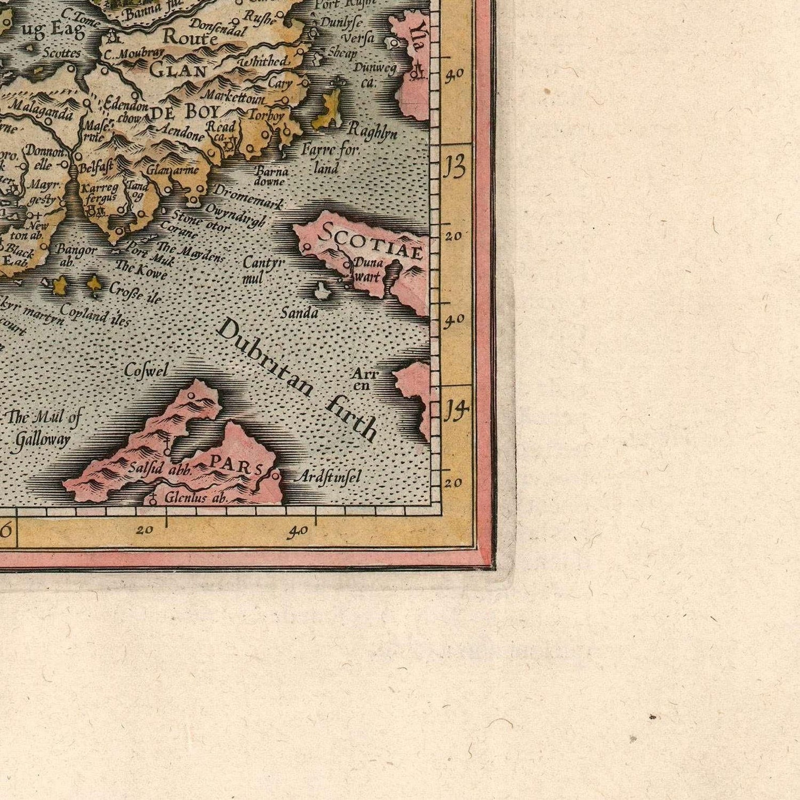 Ancient Map of Ireland 1595 Very Rare Fine Reproduction Etsy