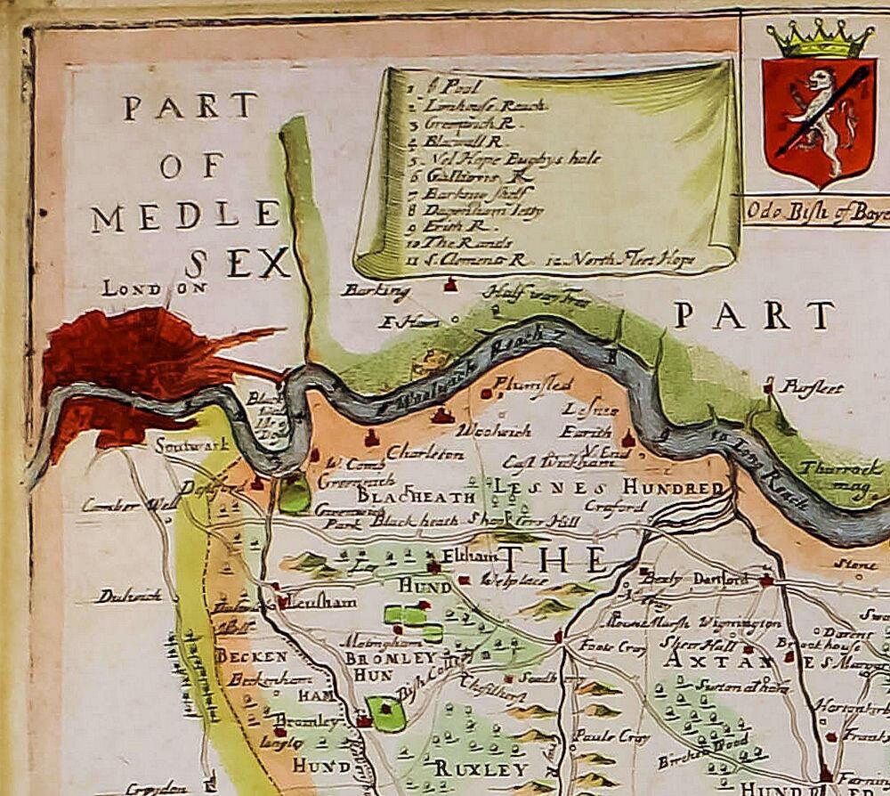 Antieke kaart van Kent de provincies van het Verenigd | Etsy